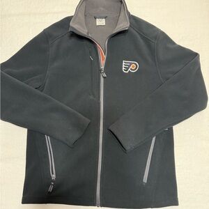 Black Philadelphia Flyers Fleece Full Zip Jacket size small